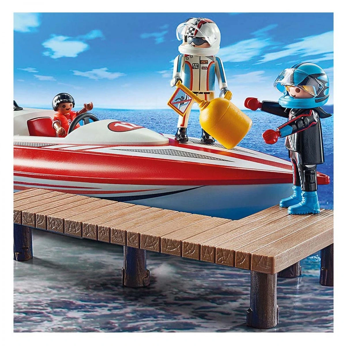 PLAYMOBIL ΑΓΩΝΙΣΤΙΚΟ ΤΑΧΥΠΛΟΟ ΣΚΑΦΟΣ ΜΕ ΜΟΤΕΡ 70744