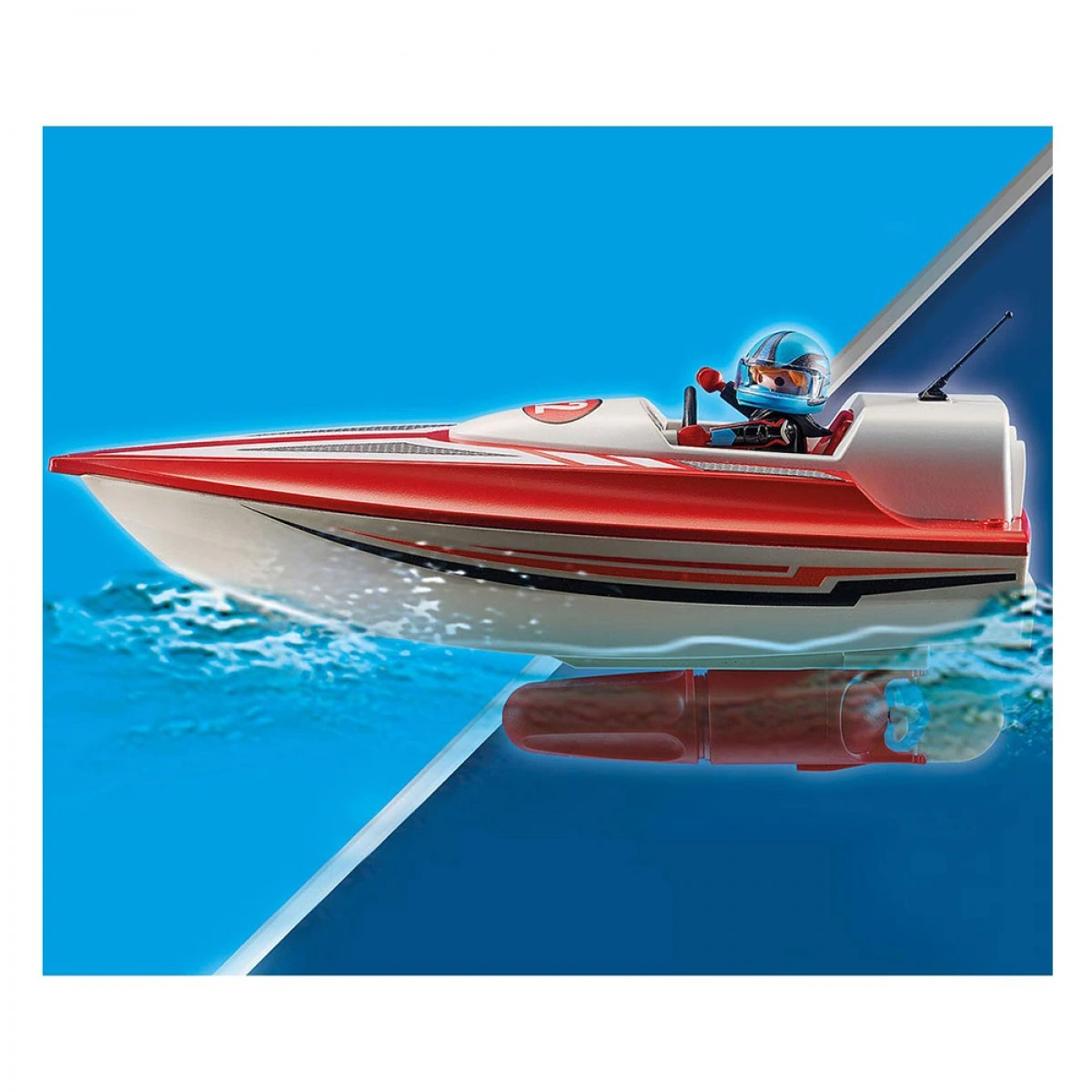 PLAYMOBIL ΑΓΩΝΙΣΤΙΚΟ ΤΑΧΥΠΛΟΟ ΣΚΑΦΟΣ ΜΕ ΜΟΤΕΡ 70744