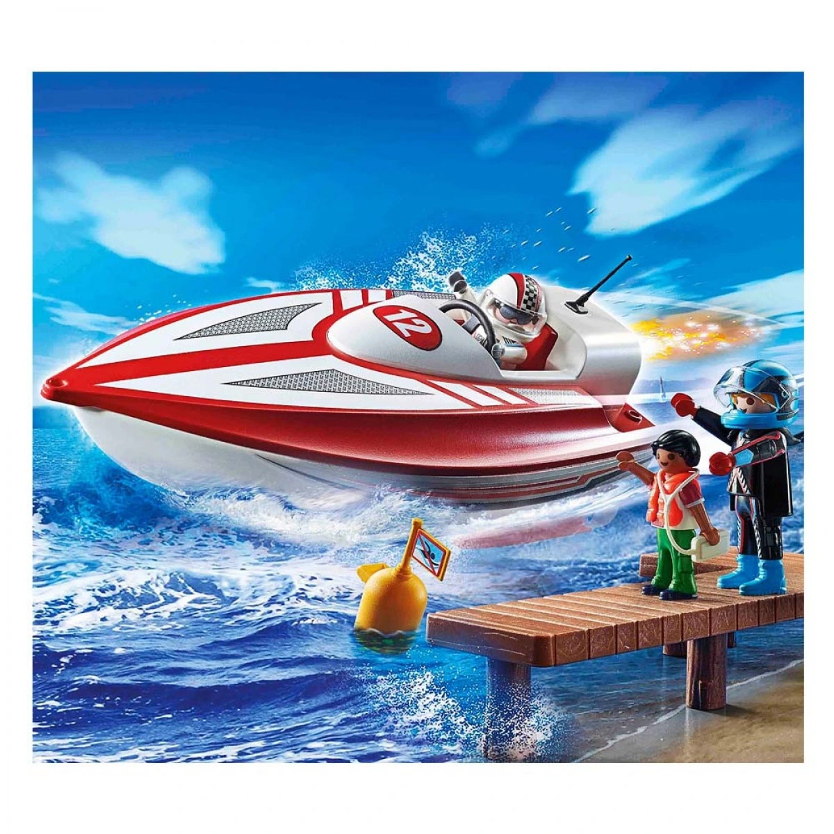 PLAYMOBIL ΑΓΩΝΙΣΤΙΚΟ ΤΑΧΥΠΛΟΟ ΣΚΑΦΟΣ ΜΕ ΜΟΤΕΡ 70744
