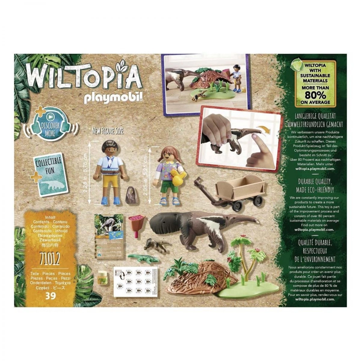 PLAYMOBIL CHILDREN ANIMAL CAREGIVERS WITH ANTEATER 71012