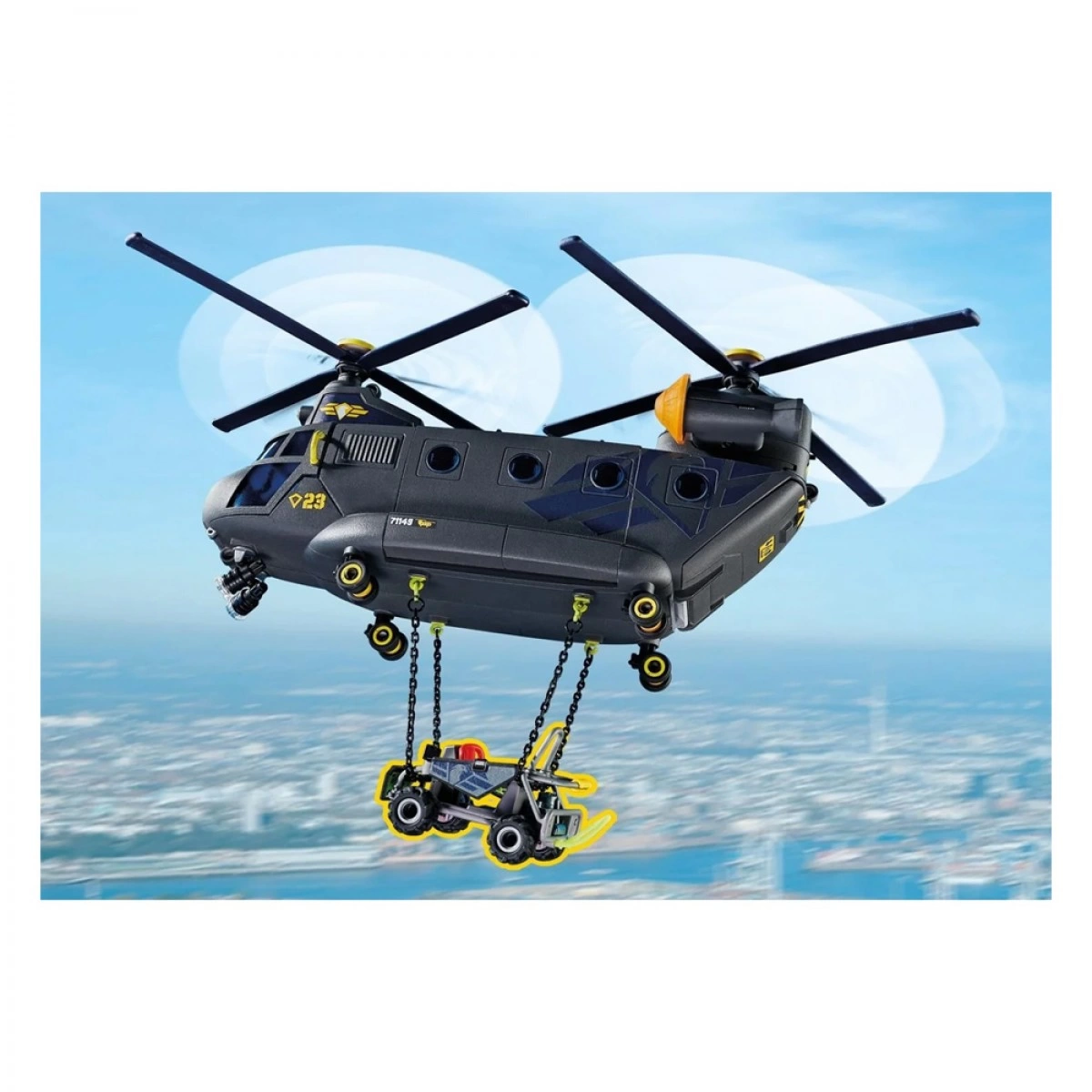 PLAYMOBIL ΕΛΙΚΟΠΤΕΡΟ ΕΙΔΙΚΩΝ ΔΥΝΑΜΕΩΝ ΜΕ 2 ΕΛΙΚΕΣ 71149