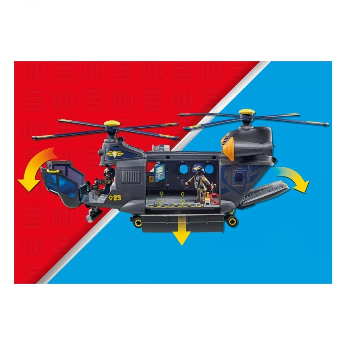 PLAYMOBIL ΕΛΙΚΟΠΤΕΡΟ ΕΙΔΙΚΩΝ ΔΥΝΑΜΕΩΝ ΜΕ 2 ΕΛΙΚΕΣ 71149