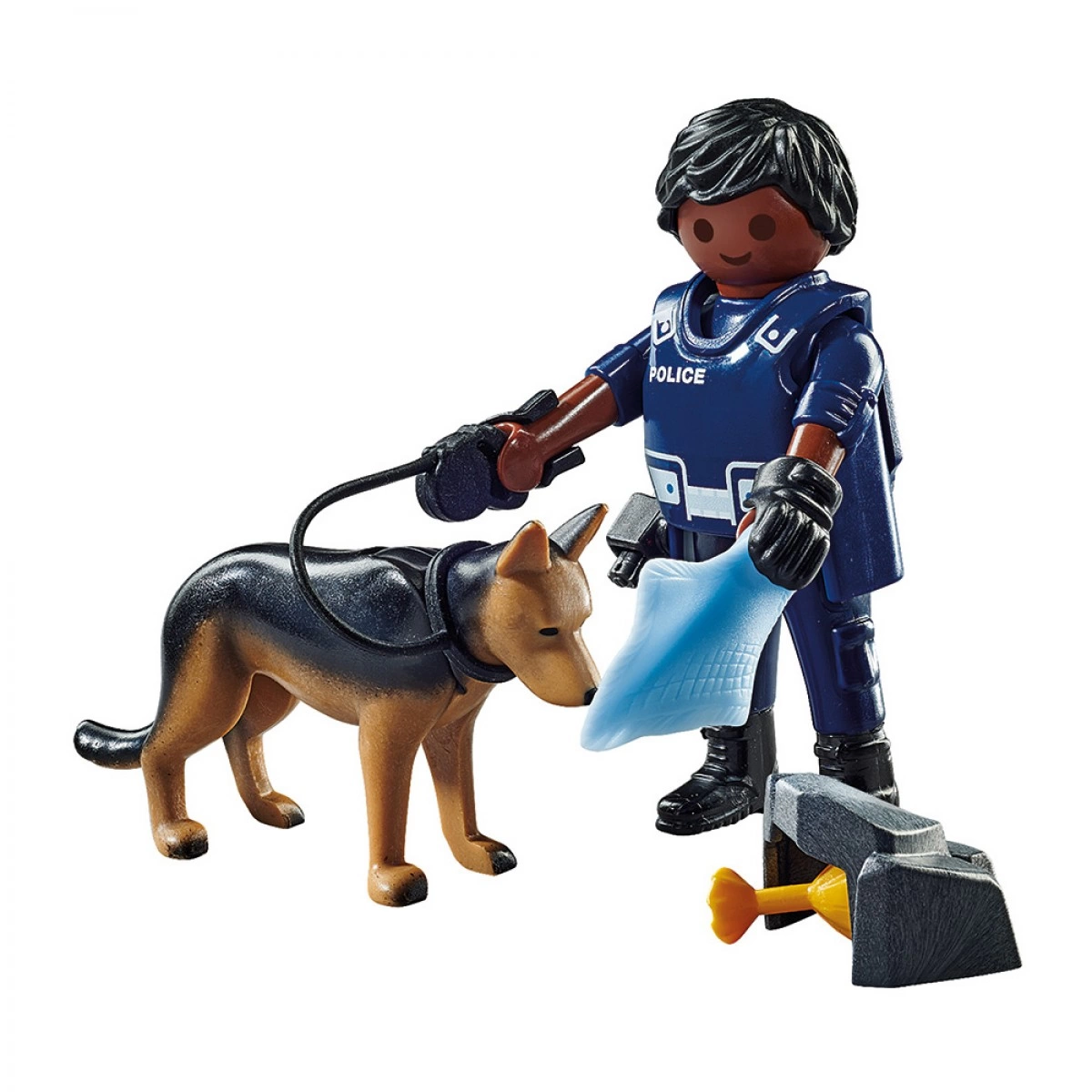 PLAYMOBIL ΑΣΤΥΝΟΜΙΚΟΣ ΜΕ ΣΚΥΛΟ - ΑΝΙΧΝΕΥΤΗ 71162
