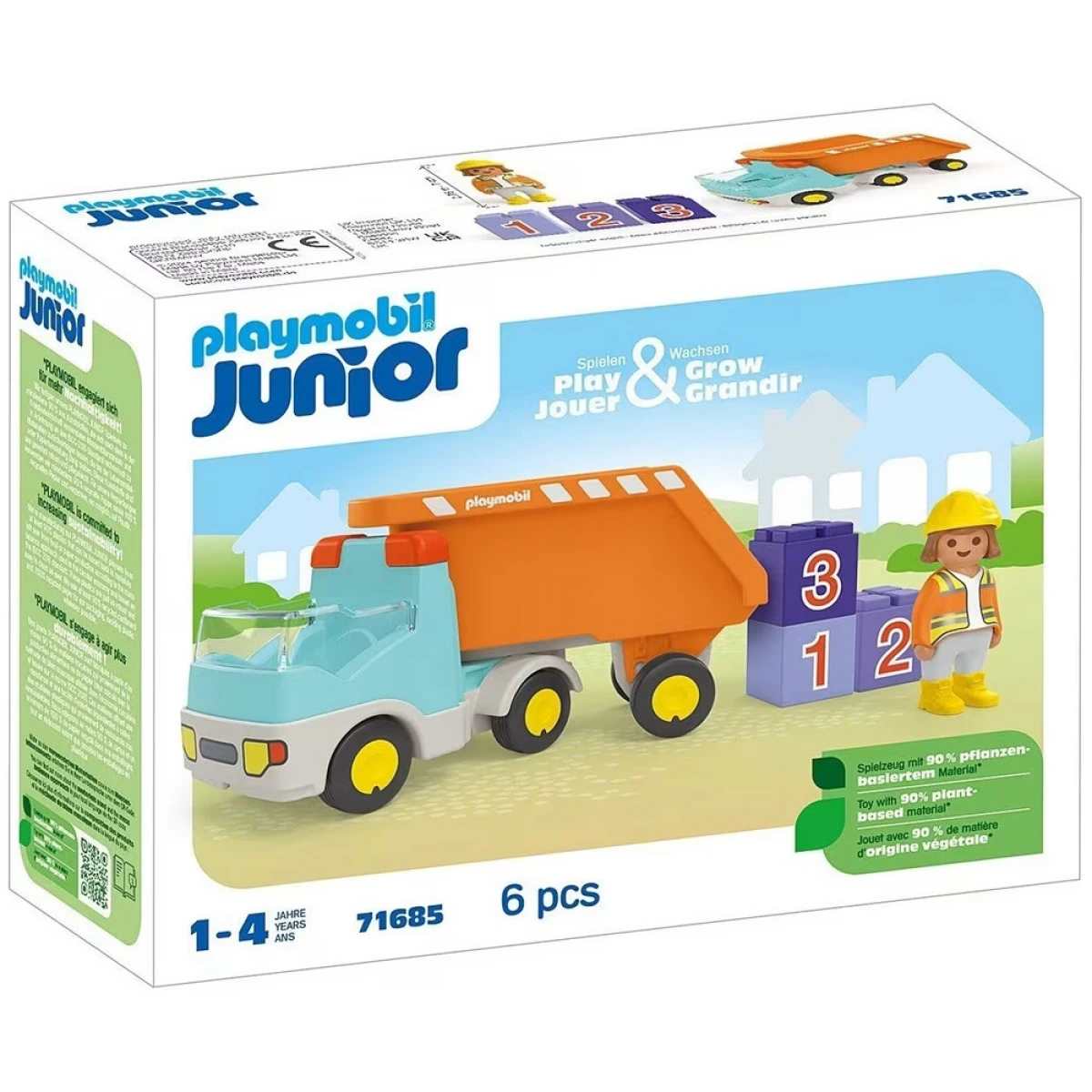 PLAYMOBIL JUNIOR ΑΝΑΤΡΕΠΟΜΕΝΟ ΦΟΡΤΗΓΟ ΜΕ ΕΡΓΑΤΗ 71685
