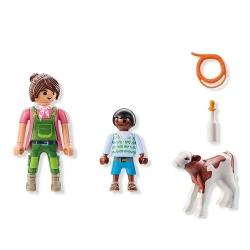 PLAYMOBIL DUOPACK ΑΓΡΟΤΙΣΣΑ & ΠΑΙΔΑΚΙ ΜΕ ΜΟΣΧΑΡΑΚΙ 71803