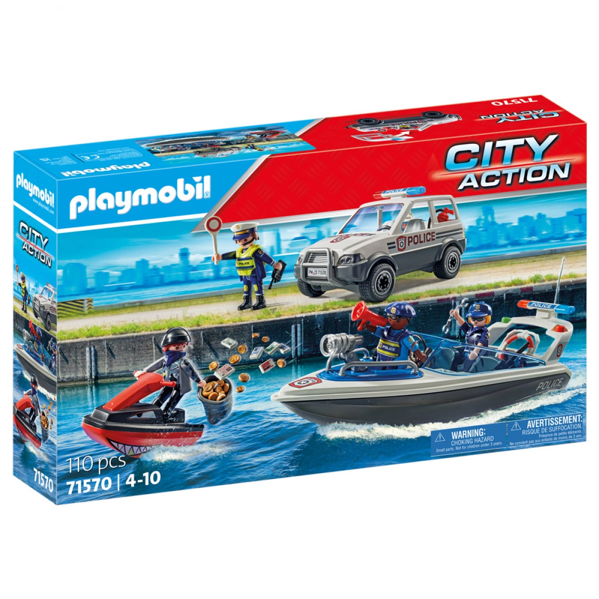 PLAYMOBIL ΘΑΛΑΣΣΙΑ ΑΣΤΥΝΟΜΙΚΗ ΚΑΤΑΔΙΩΞΗ 71570