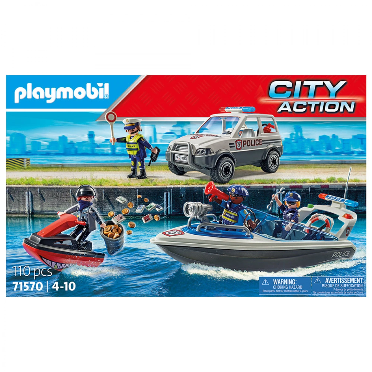PLAYMOBIL ΘΑΛΑΣΣΙΑ ΑΣΤΥΝΟΜΙΚΗ ΚΑΤΑΔΙΩΞΗ 71570