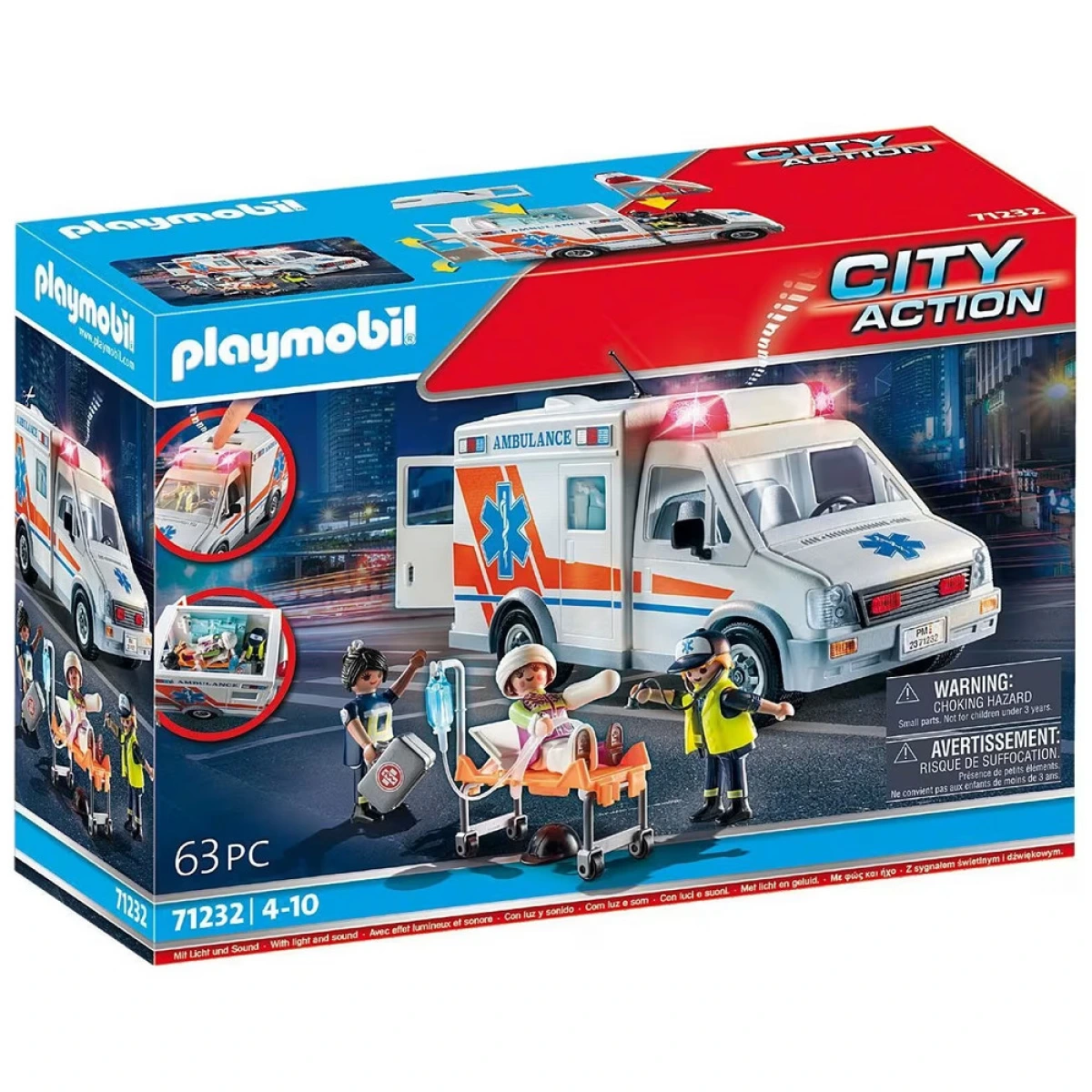PLAYMOBIL ΑΣΘΕΝΟΦΟΡΟ ΜΕ ΔΙΑΣΩΣΤΕΣ ΝΟ 71232