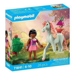 PLAYMOBIL MAGIC UNICORNS ΜΟΝΟΚΕΡΟΣ ΜΕ ΡΟΖ ΧΑΙΤΗ 71841