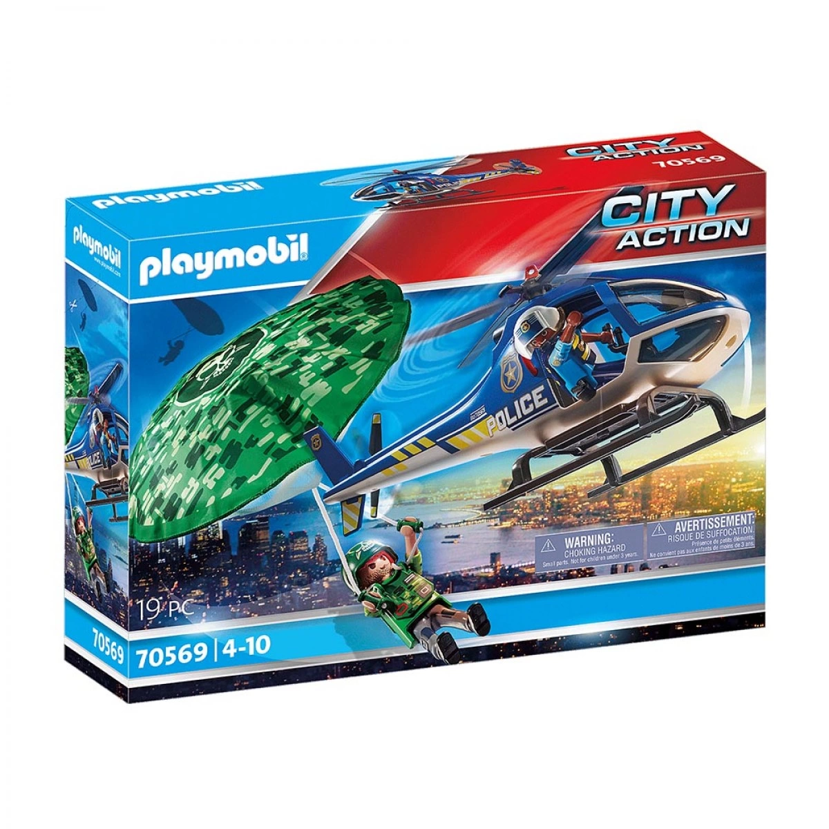 PLAYMOBIL ΕΝΑΕΡΙΑ ΑΣΤΥΝΟΜΙΚΗ ΚΑΤΑΔΙΩΞΗ 70569