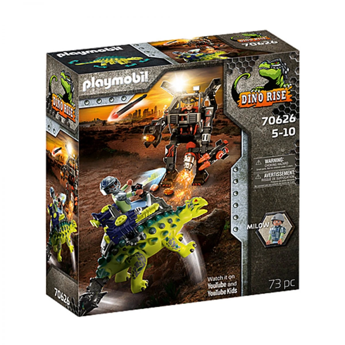 PLAYMOBIL ΑΓΚΥΛΟΣΑΥΡΟΣ ΜΕ ΜΑΧΗΤΗ ΕΝΑΝΤΙΟΝ ΡΟΜΠΟΤ 70626