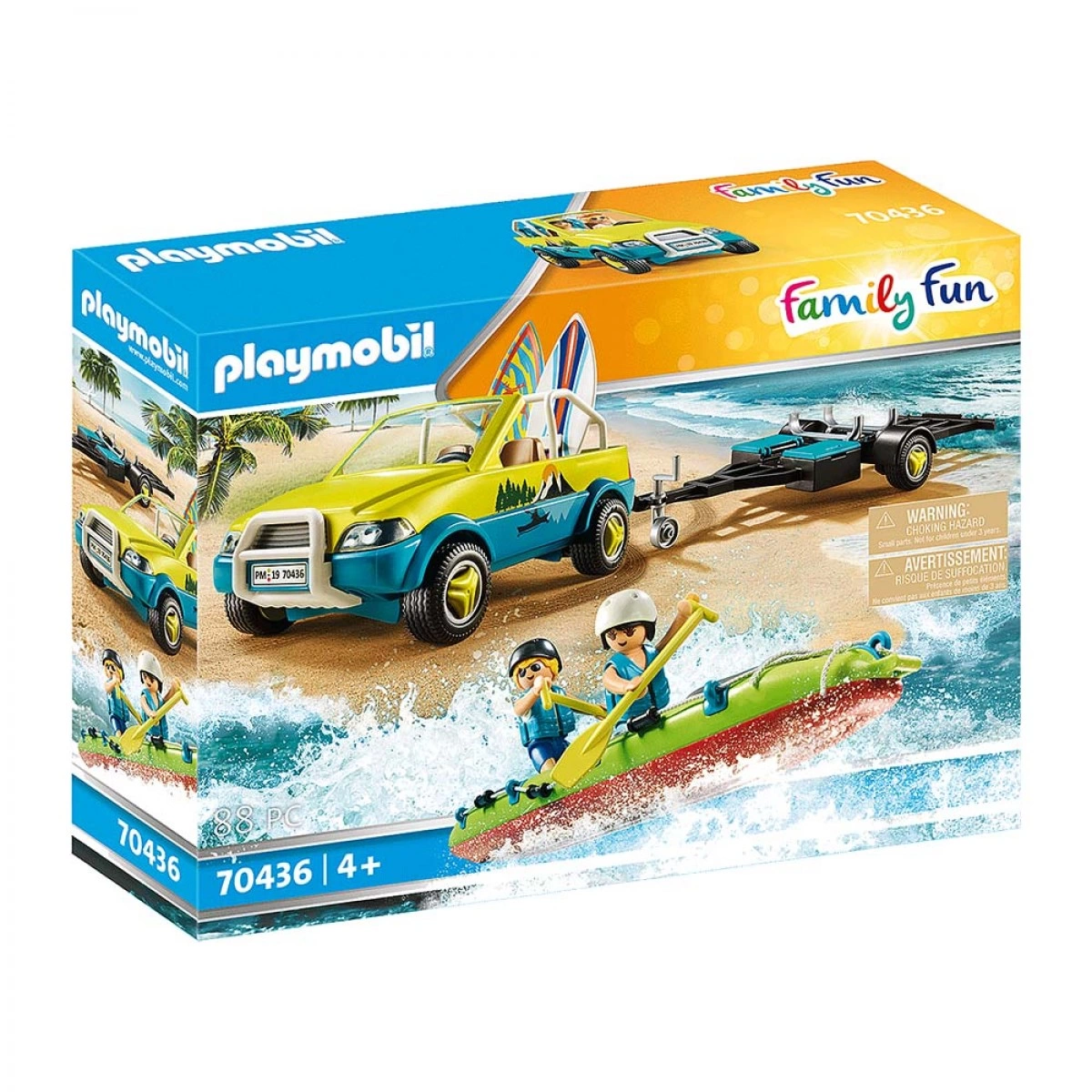PLAYMOBIL ΑΥΤΟΚΙΝΗΤΟ ΜΕ ΑΝΟΙΧΤΗ ΟΡΟΦΗ ΚΑΙ ΚΑΝΟ 70436
