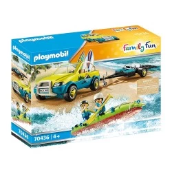 PLAYMOBIL ΑΥΤΟΚΙΝΗΤΟ ΜΕ ΑΝΟΙΧΤΗ ΟΡΟΦΗ ΚΑΙ ΚΑΝΟ 70436