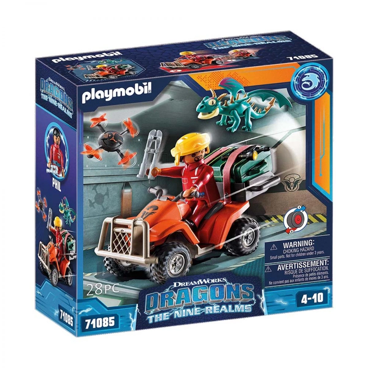 PLAYMOBIL DREAMWORKS DRAGONS: PHIL & ΤΕΤΡΑΤΡΟΧΗ ΜΟΤΟΣΙΚΛΕΤΑ 71085