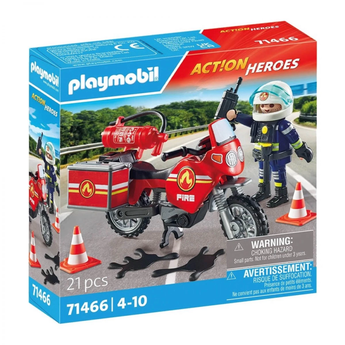 PLAYMOBIL ΠΥΡΟΣΒΕΣΤΗΣ ΜΕ ΜΟΤΟΣΥΚΛΕΤΑ 71466