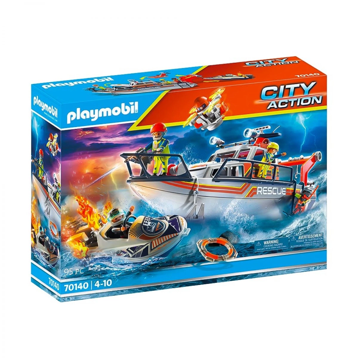 PLAYMOBIL ΕΠΙΧΕΙΡΗΣΗ ΠΥΡΟΣΒΕΣΗΣ/ΣΚΑΦΟΣ ΔΙΑΣΩΣΗΣ 70140