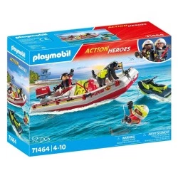 PLAYMOBIL ΦΟΥΣΚΩΤΟ ΣΚΑΦΟΣ ΠΥΡΟΣΒΕΣΤΙΚΟ / ΘΑΛΑΣΣΙΟ SCOOTER 71464