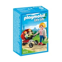 PLAYMOBIL ΜΑΜΑ ΜΕ ΔΙΔΥΜΑ ΚΑΙ ΚΑΡΟΤΣΑΚΙ 5573