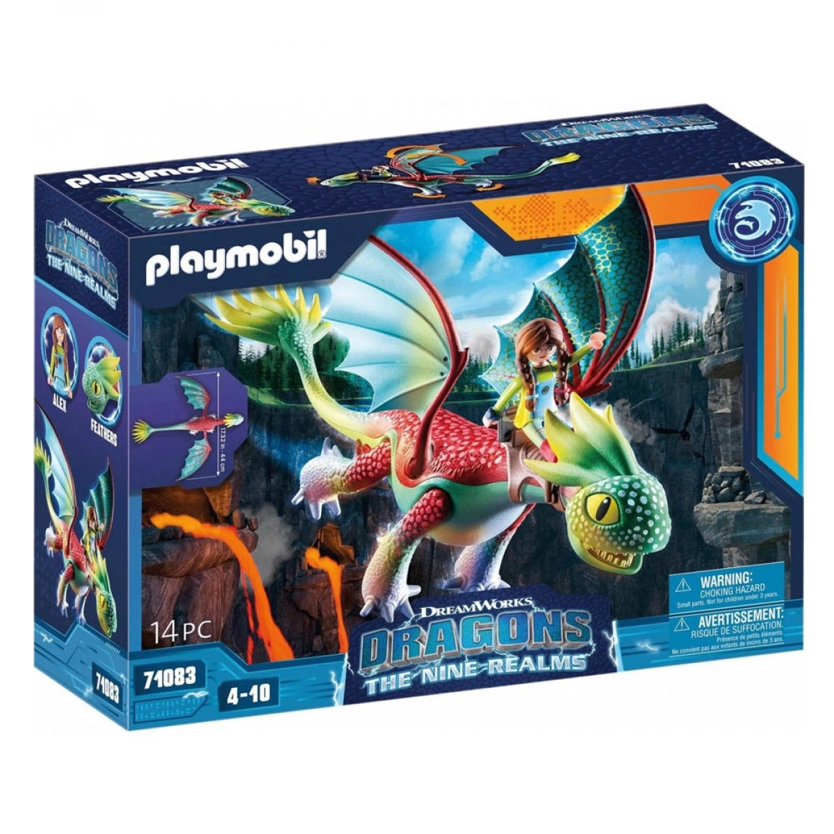 PLAYMOBIL PB DRAGONS:FEATHERS KAI ALEX 71083