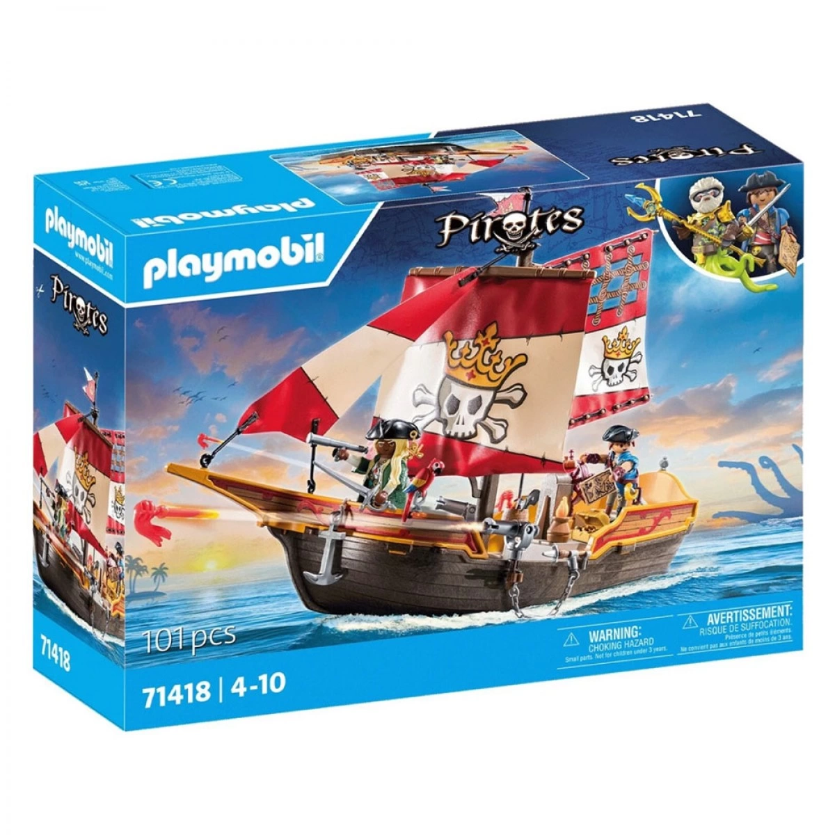 PLAYMOBIL ΠΕΙΡΑΤΙΚΗ ΓΑΛΕΡΑ ΒΑΣΙΛΙΑΣ ΠΕΙΡΑΤΩΝ 71418