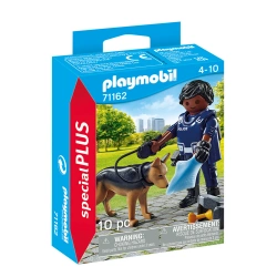 PLAYMOBIL ΑΣΤΥΝΟΜΙΚΟΣ ΜΕ ΣΚΥΛΟ - ΑΝΙΧΝΕΥΤΗ 71162