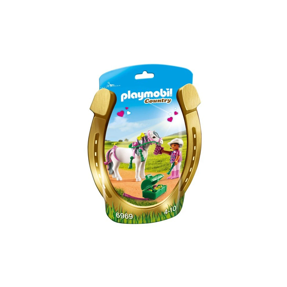 PLAYMOBIL ΠΟΝΥ ΜΕ ΚΑΡΔΟΥΛΕΣ ΚΑΙ ΚΟΡΙΤΣΑΚΙ 6969