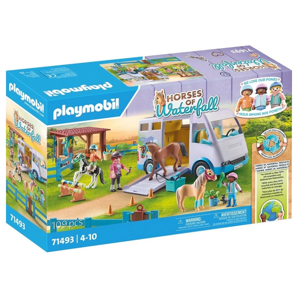 PLAYMOBIL ΜΑΘΗΜΑΤΑ ΙΠΠΑΣΙΑΣ ΟΧΗΜΑ ΜΕΤΑΦΟΡΑΣ ΑΛΟΓΩΝ 71493