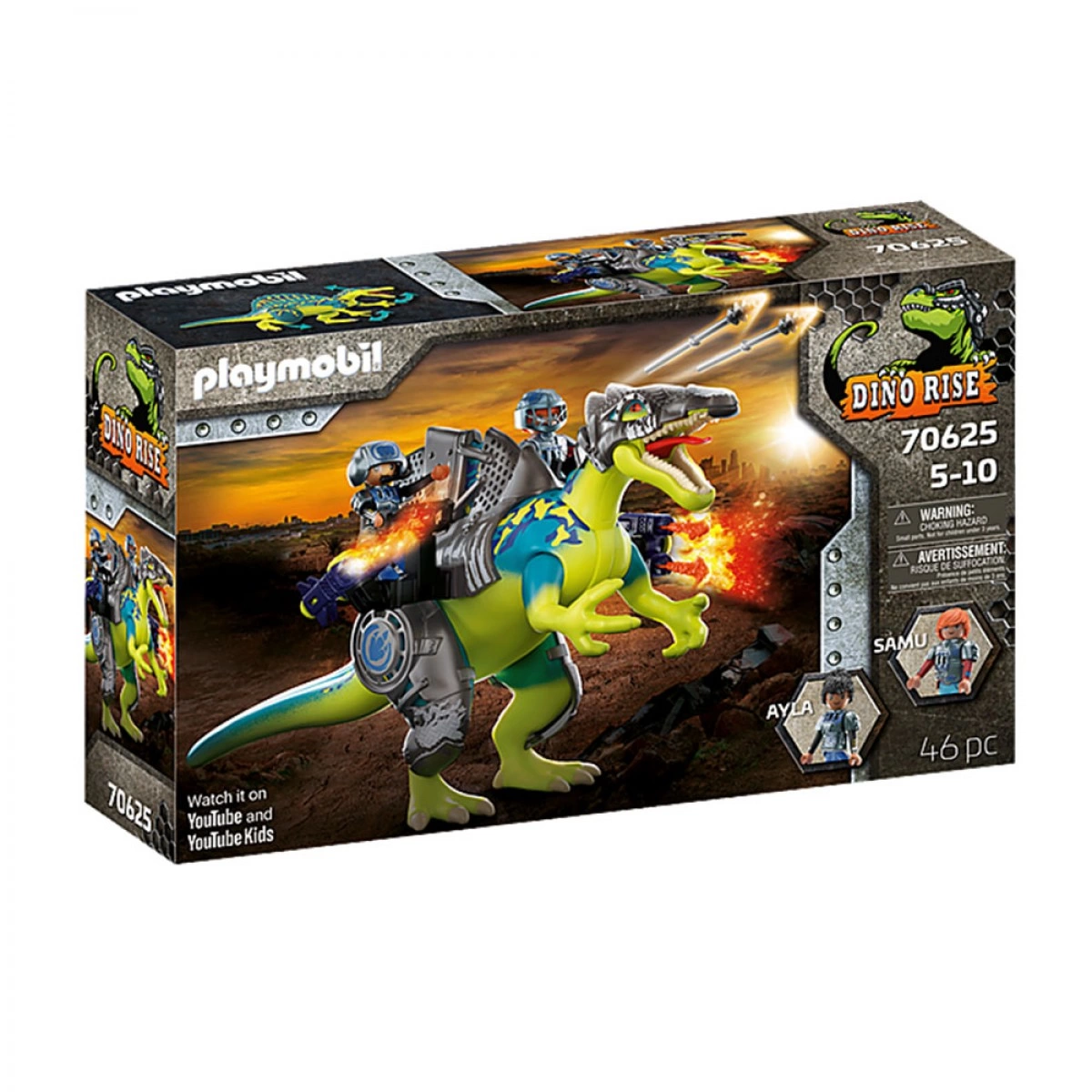 PLAYMOBIL ΣΠΙΝΟΣΑΥΡΟΣ ΜΕ ΔΙΠΛΗ ΠΑΝΟΠΛΙΑ 70625