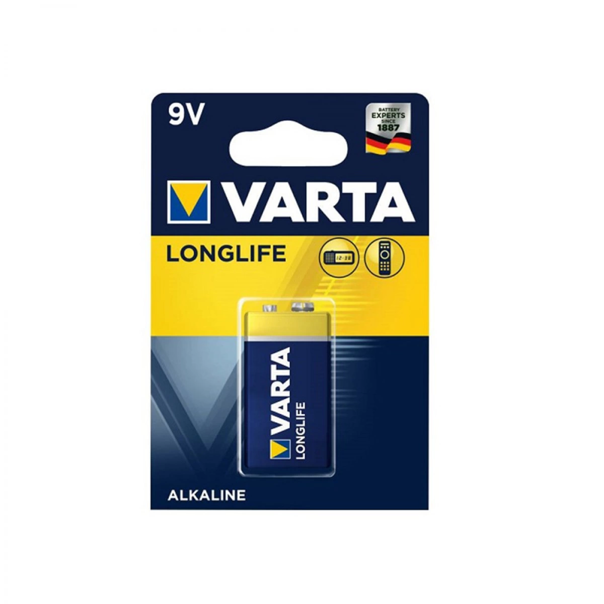VARTA ΜΠΑΤΑΡΙΑ LONG ALKALINE 9V 6LR61 4122