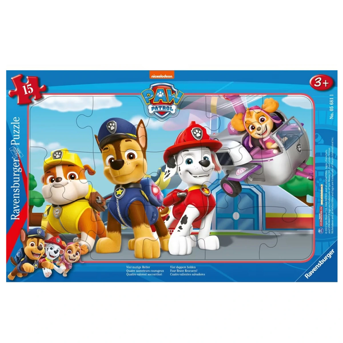 RAVENSBURGER ΠΑΖΛ ΚΑΡΤΕΛΑ 15ΤΜΧ. PAW PATROL 05681