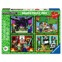 RAVENSBURGER ΠΑΖΛ 4Χ100ΤΕΜ. MINECRAFT 12004290