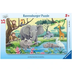 RAVENSBURGER ΠΑΖΛ ΚΑΡΤΕΛΑ ΖΩΑ ΤΗΣ ΑΦΡΙΚΗΣ 06136 (15ΤΕΜ.)