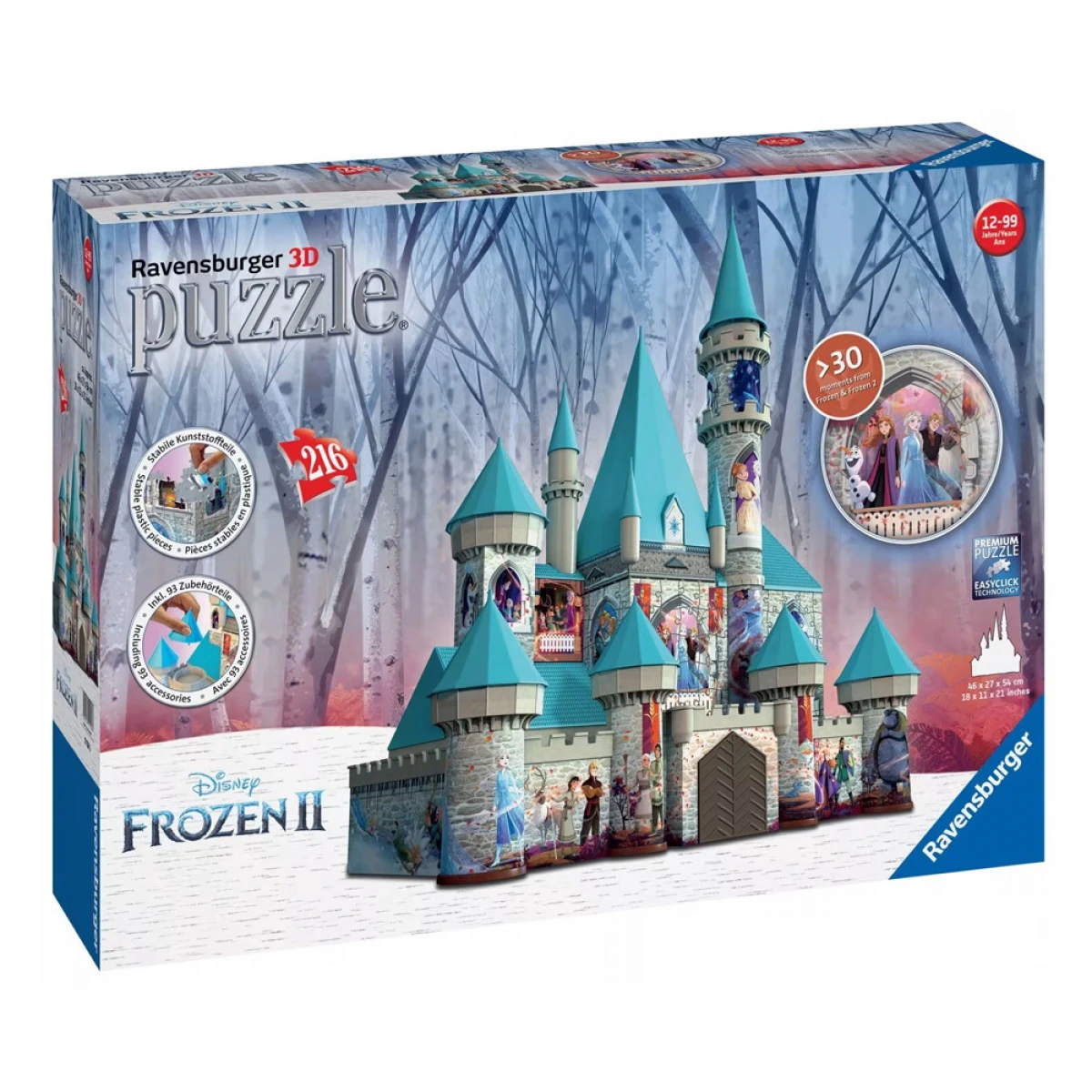 RAVENSBURGER 3D PUZZLE MAXI 216ΤΕΜ. ΤΟ ΚΑΣΤΡΟ ΤΗΣ ΕΛΣΑΣ 11156