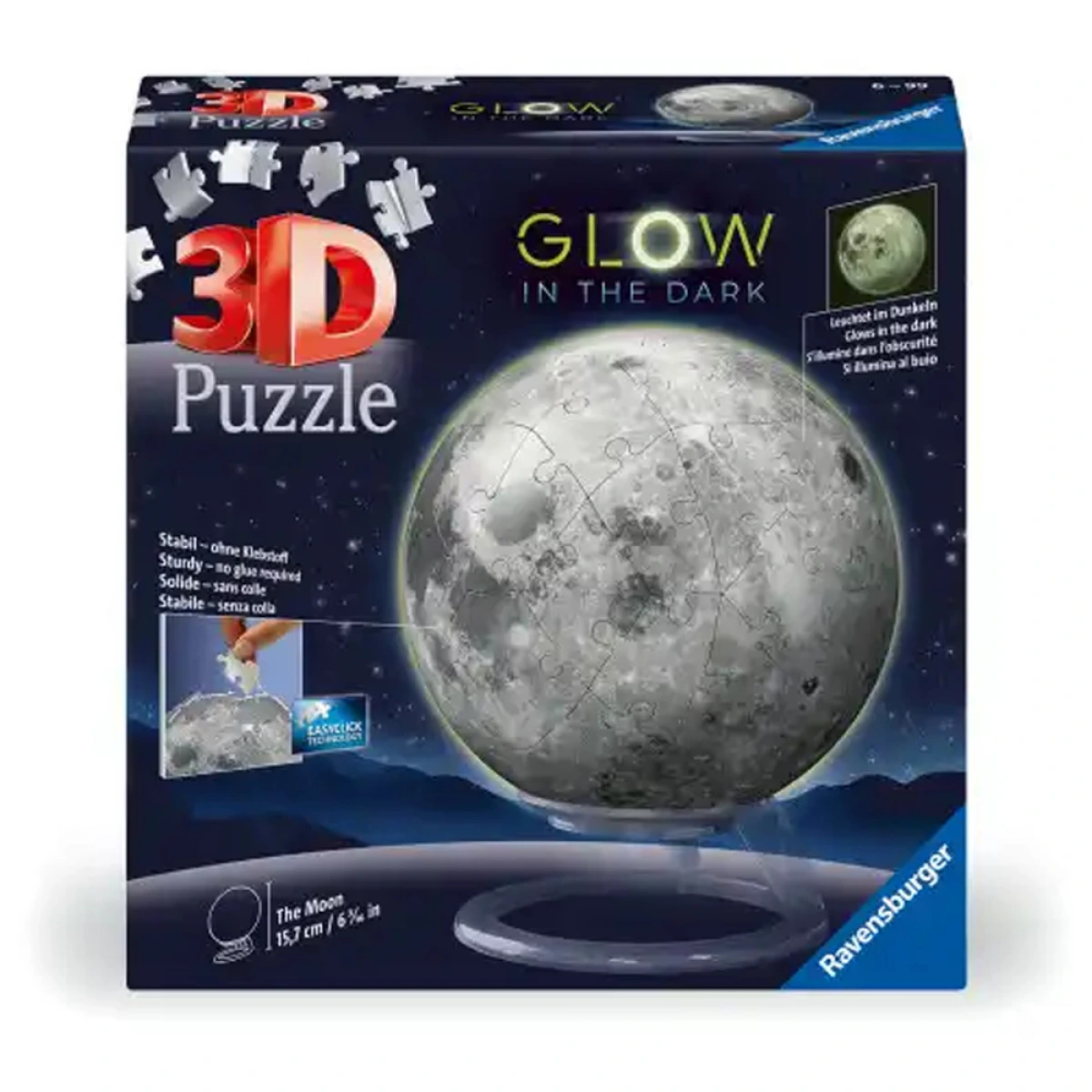 RAVENSBURGER 3D PUZZLE 72TEM. GLOW IN THE DARK MOON 11586
