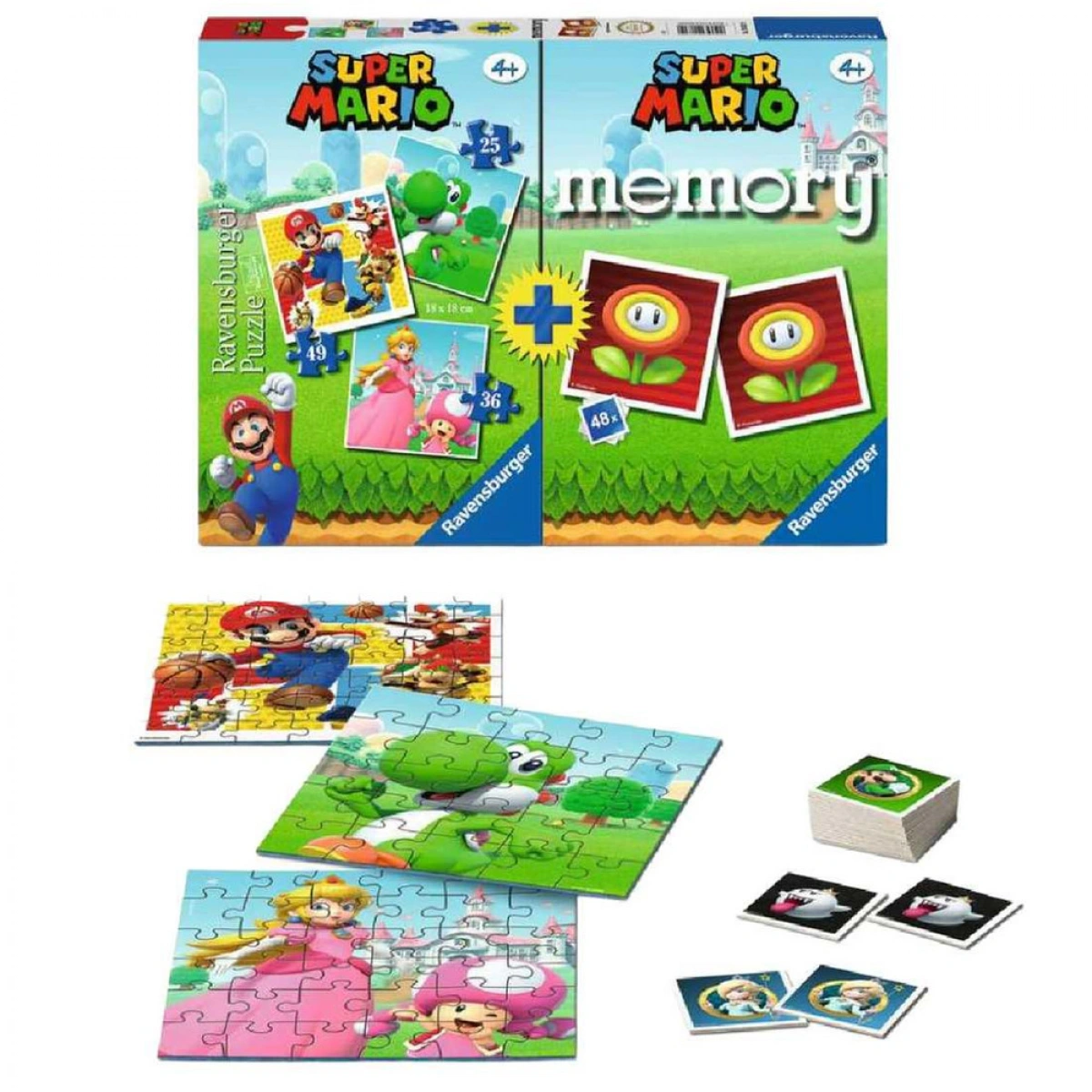 RAVENSBURGER ΣΕΤ 3 ΠΑΖΛ & ΠΑΙΧΝΙΔΙ ΜΝΗΜΗΣ SUPER MARIO 20831