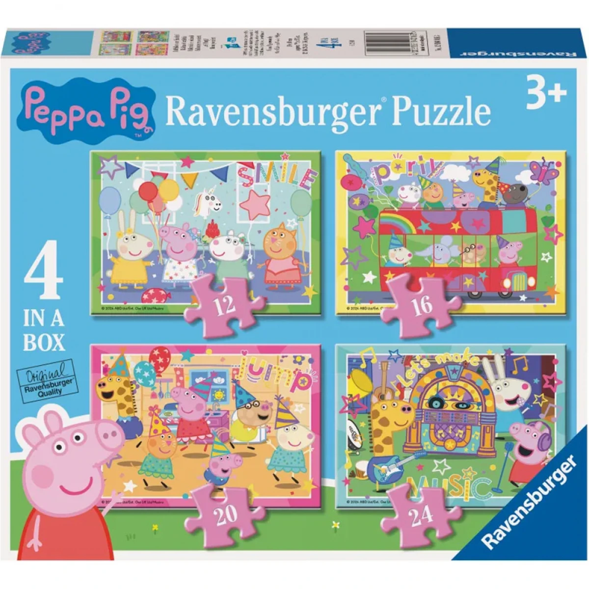 RAVENSBURGER ΠΑΖΛ 4 ΣΕ 1 12/16/20/24ΤΕΜ. PEPPA ΤΟ ΓΟΥΡΟΥΝΑΚΙ 12004016