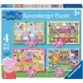 RAVENSBURGER ΠΑΖΛ 4 ΣΕ 1 12/16/20/24ΤΕΜ. PEPPA ΤΟ ΓΟΥΡΟΥΝΑΚΙ 12004016