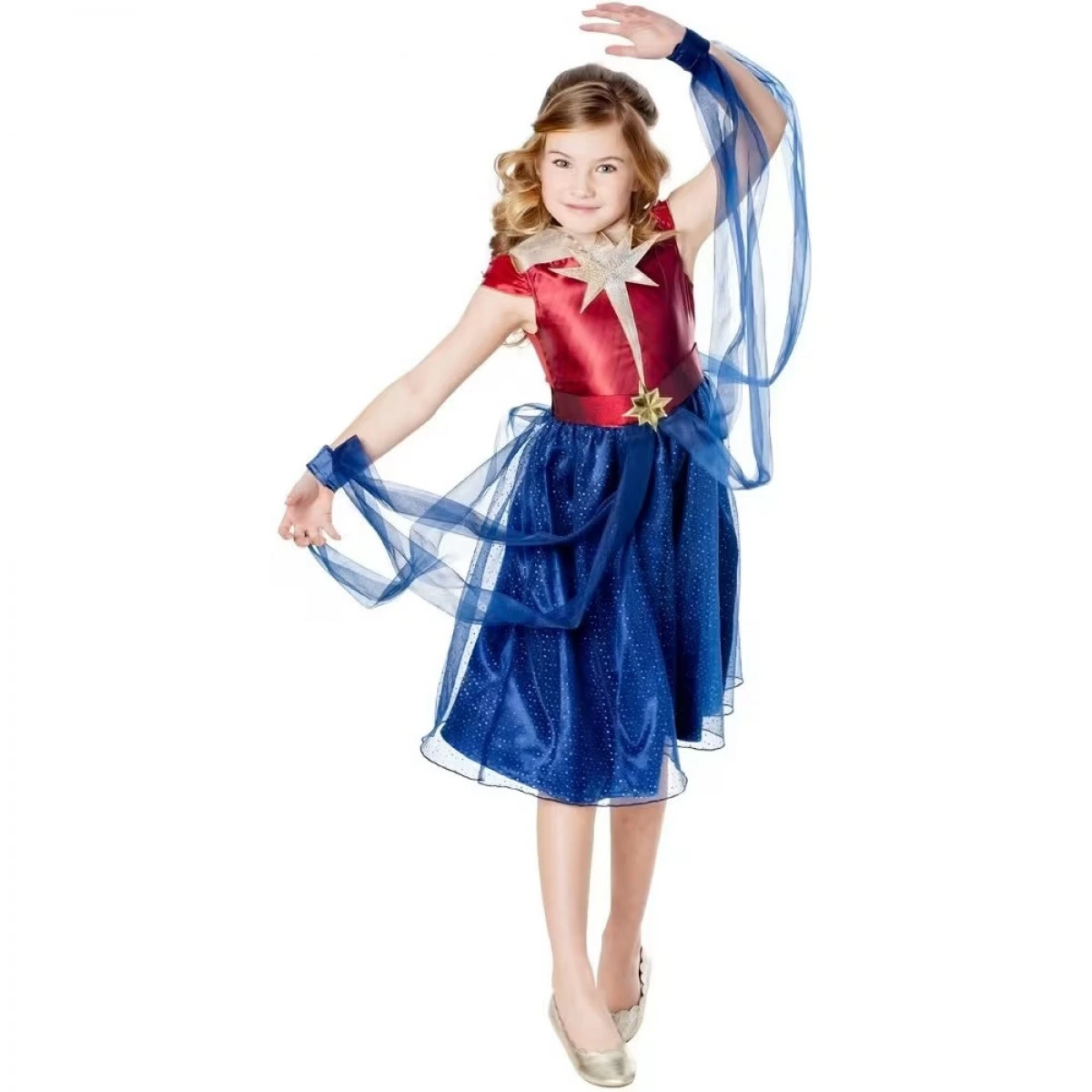 RUBIES ΠΑΙΔΙΚΗ ΣΤΟΛΗ CAPTAIN MARVEL GIRL SMALL 7-8  ΕΤΩΝ (122-128 ΕΚ.) 301663S