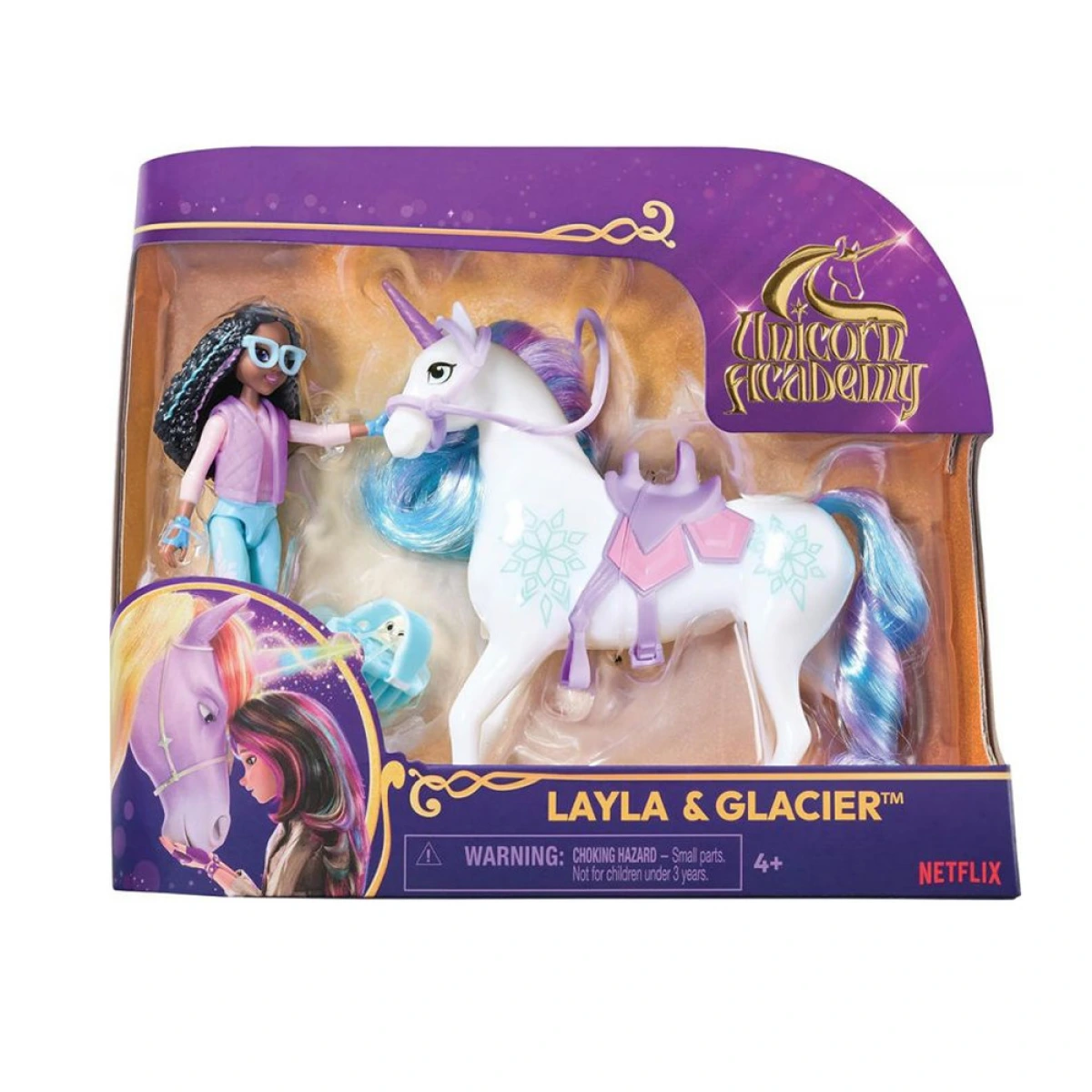 SPIN MASTER UNICORN ACADEMY :LAYLA & GLACIER  DOLL& UNICORN 20149006