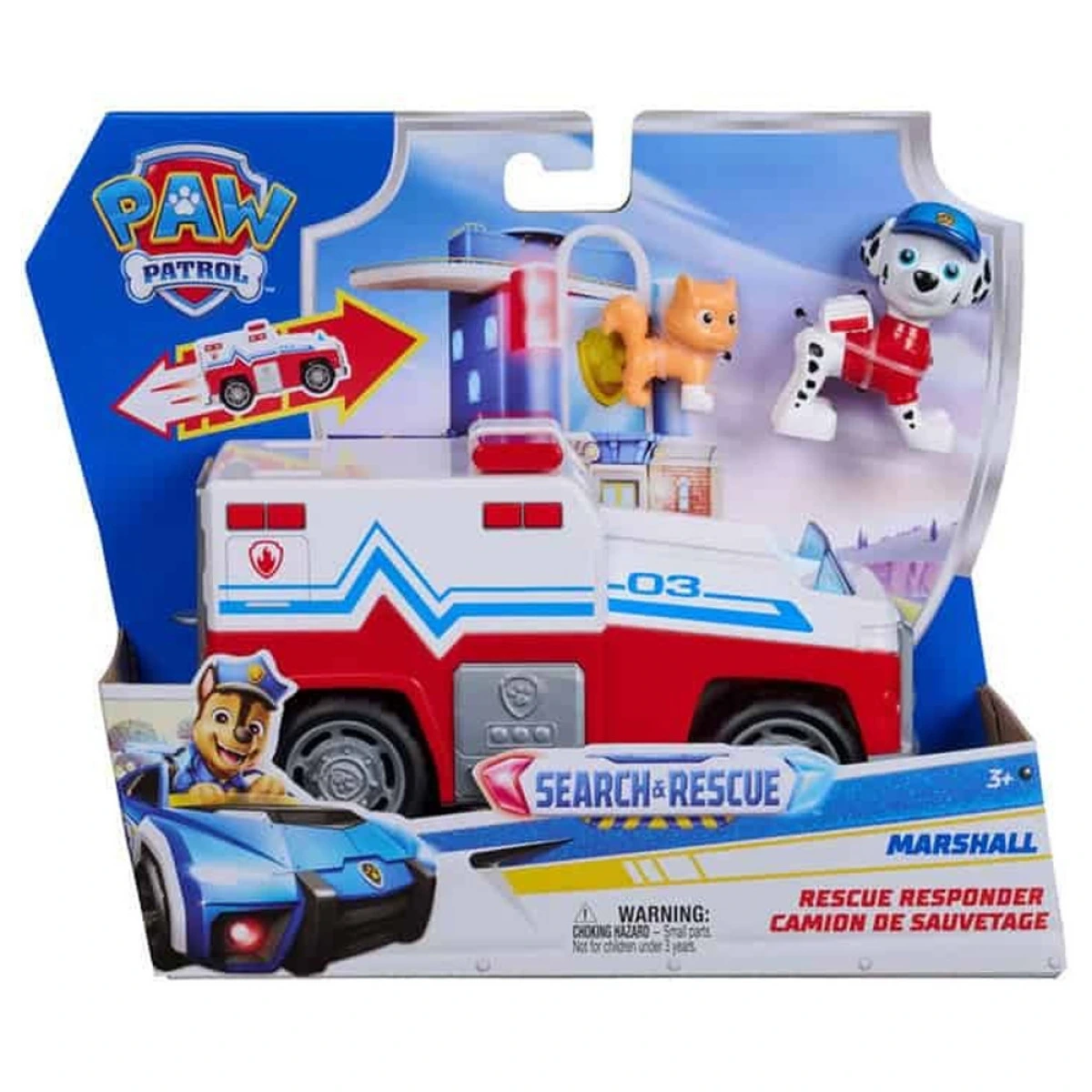 SPIN MASTER PAW PATROL: SEARCH & RESCUE - MARSHALL RESCUE RESPONDER VEHICLE PLAYSET 20155159