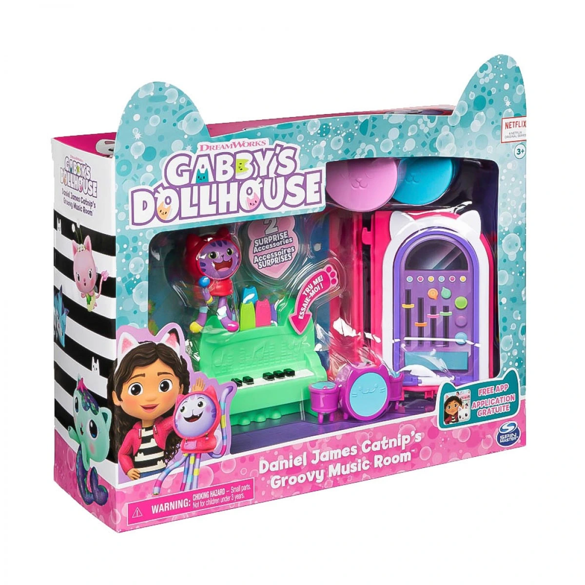 SPIN MASTER GABBY'S DOLLHOYSE DANIEL JAMES CATNIP GROOVY MUSIC ROOM 90130
