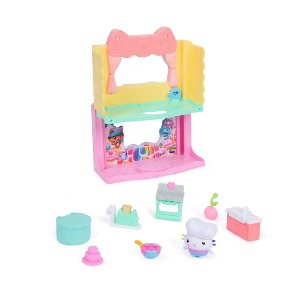 SPIN MASTER GABBY`S DOLLHOUSE MOVIE:CAKEY`S SPRINKLE CAKE-TASTIC KITCHEN PLAYSET 6074281