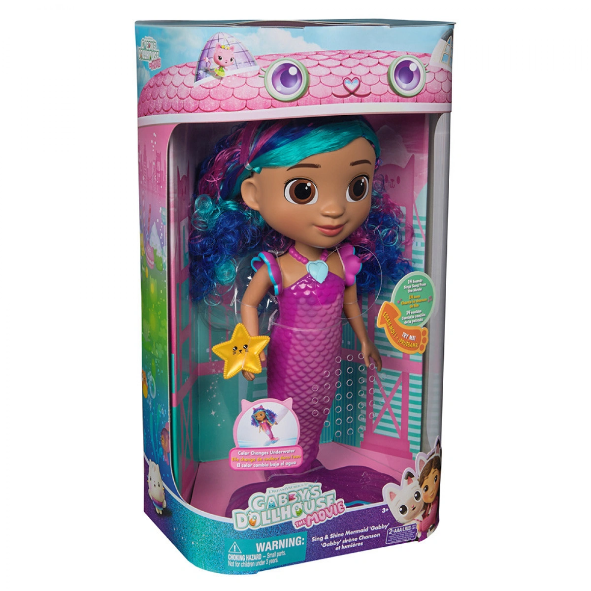 SPIN MASTER GABBY`S DOLLHOUSE MOVIE:SING & SHINE MERMAID 'GABBY' 6074338