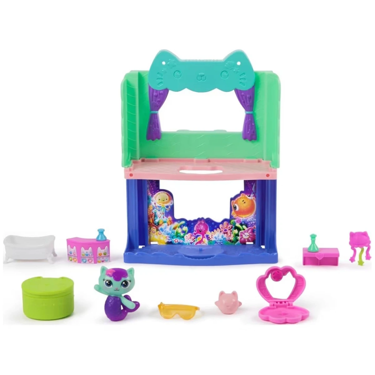 SPIN MASTER GABBY'S DOLLHOUSE MOVIE: 'MERCAT'S' SPA-AWESOME BATHROOM PLAYSET 6074306