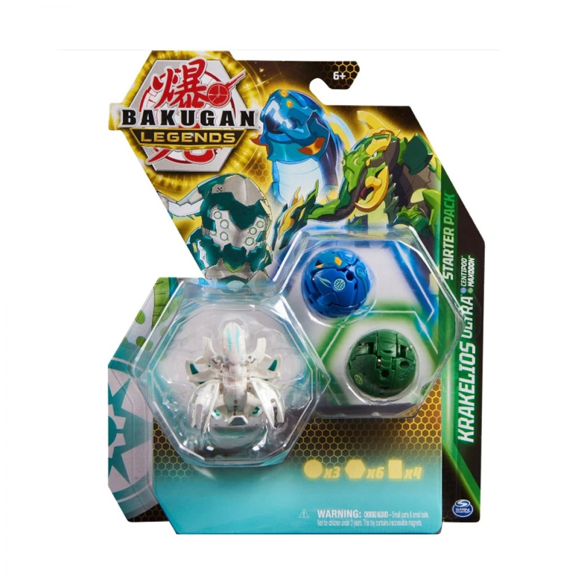 SPIN MASTER BAKUGAN LEGENDS KRAKELIOS ULTRA CENTIPOD & MAXODON STARTER PACK 20140289