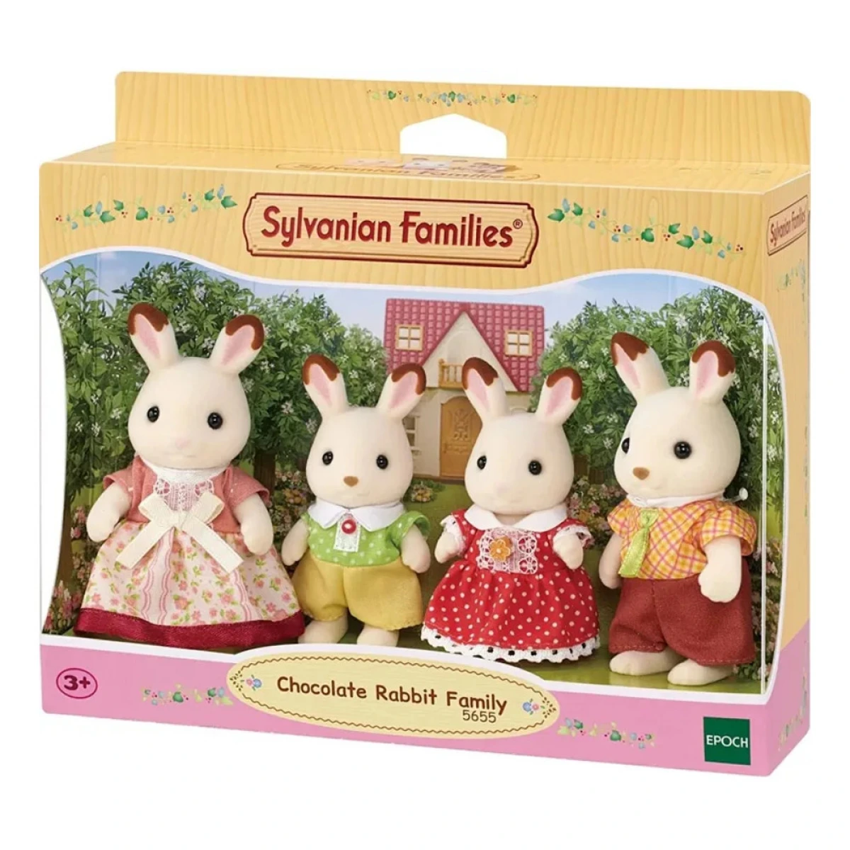SYLVANIAN FAMILIES CHOCOLATE RABBIT FAMILY DOLLHOUSE PLAYSET 5655