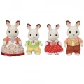 SYLVANIAN FAMILIES CHOCOLATE RABBIT FAMILY DOLLHOUSE PLAYSET 5655