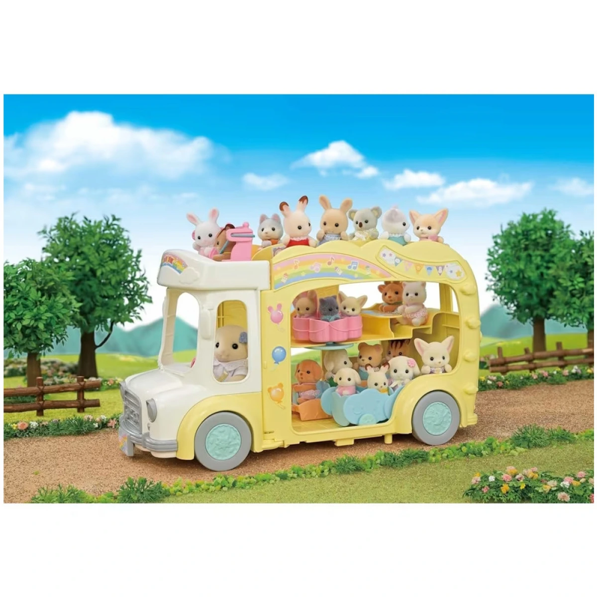 SYLVANIAN FAMILIES ΛΕΩΦΟΡΕΙΟ ΒΡΕΦΟΝΗΠΙΑΚΟΥ ΣΤΑΘΜΟΥ & ΔΙΑΣΚΕΔΑΣΤΙΚΟ ΟΥΡΑΝΙΟ ΤΟΞΟ 5744