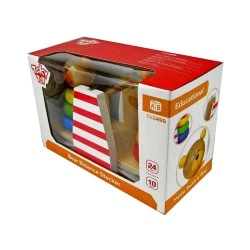TOOKY TOYS ΞΥΛΙΝΗ ΖΥΓΑΡΙΑ ΑΡΚΟΥΔΑΚΙ ΠΥΡΑΜΙΔΑ TKB499