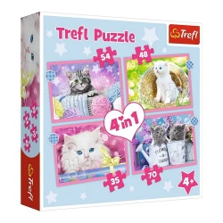 TREFL PUZZLE 4 ΣΕ 1 {35/48/54/70) FUN CATS 34396